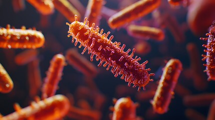 A highly detailed and realistic close-up of this bacteria: **Neisseria meningitidis** - Causes bacterial meningitis and meningococcal disease.