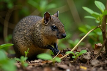 Fototapeta premium Close-up of a Bush Rat in its Natural Habitat. Wild Life.