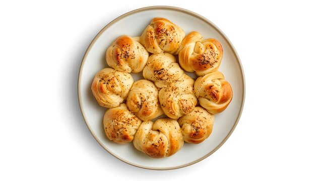 Artisanal garlic knots on a plate perfect for a rustic culinary presentation