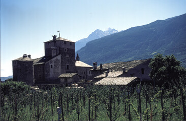 Fototapeta premium Historic farm in Valle d AOsta, Italy