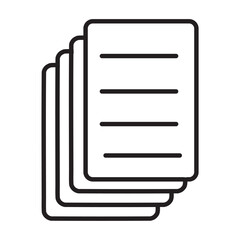 Paper documents icons. Linear File icons.