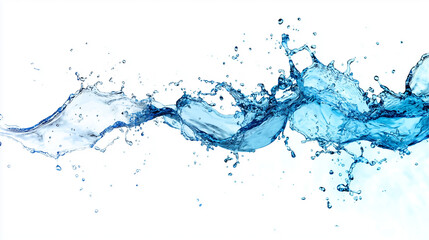 Vibrant abstract water splashes captured mid-motion, showcasing dynamic fluidity and energy.