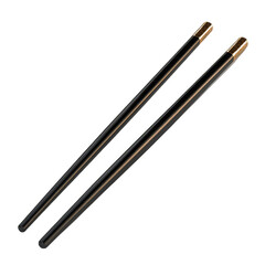 Abstract Chopsticks with Blue Lights Isolated on Background.