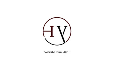 HV, VH, H, V abstract letters logo monogram