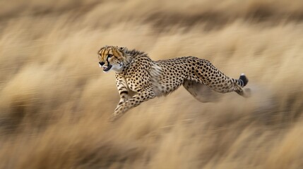 Cheetah In Motion: A Blur Of Speed And Grace