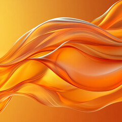 Abstract orange waves with flowing motion and warm gradients.