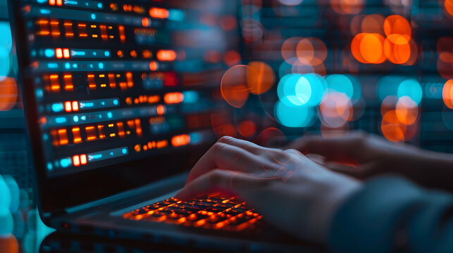 Cyber Security Data Protection Concept. User Using