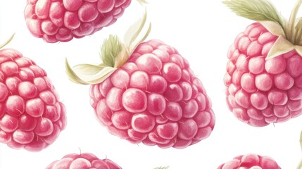 A close up of a bunch of raspberries