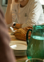 person holding a glass of water