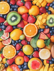 Vibrant and Fresh Fruit Display