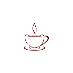 Cup icon vector element for coffee template
