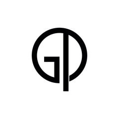 Obraz premium Letter G P vector icon for initials template