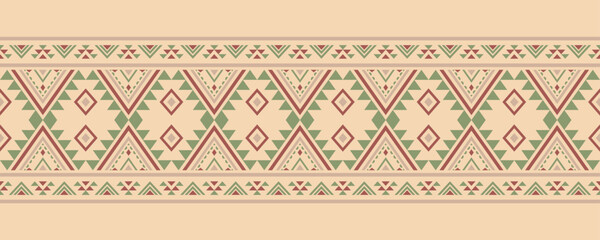 Ancient echoes Aztec geometric seamless patterns southwest Navajo Native American tribal ethnic colorful for textile printing