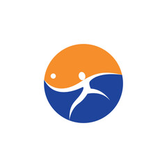 Ball catching vector icon for football template