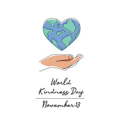 line art of World Kindness Day good for World Kindness Day celebrate. line art.