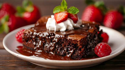 Decadent Chocolate Lava Cake Outdoor