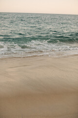 Beach, Sand, Waves. Waves breaking on the beachfront and forming incredible textures