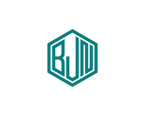 BJN logo design vector template. BJN