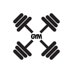 Vector illustration of weight lifting, barbell, fitness, gym icon