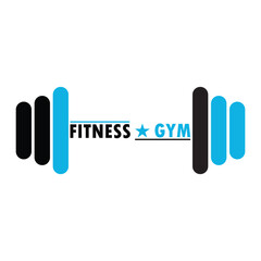 Vector illustration of weight lifting, barbell, fitness, gym icon