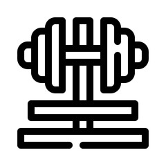 gym storage line icon