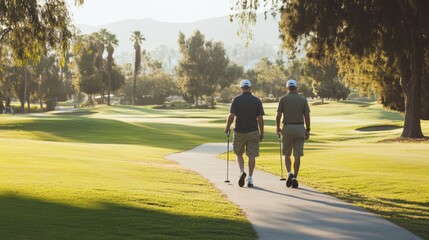 Naklejka premium Relaxing Golfing Afternoon