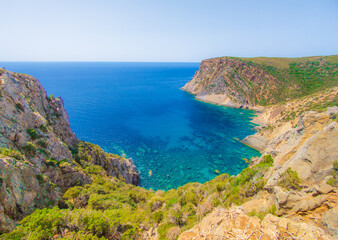 Sardegna (Italy) - The worderful south coast of Sardinia region, in the area of Sulcis, province of Cagliari. Here in particular the Cala Canal Grande hiking path
