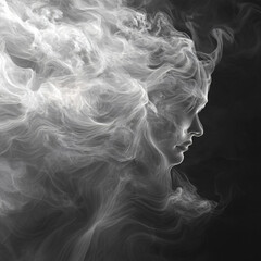 Fototapeta premium Abstract grayscale smoky textures with ethereal and elegant gradients.Abstract grayscale smoky textures with ethereal and elegant gradients.