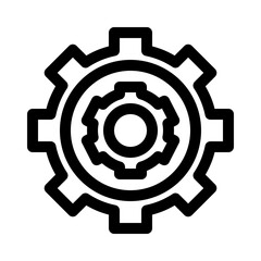 gear line icon