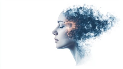 Futuristic Transparent Dysthymia Visualization in Analogous Color Scheme