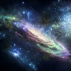 Fototapeta premium Cinematic Galaxy background Vibrant