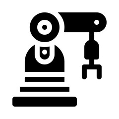 robot glyph icon