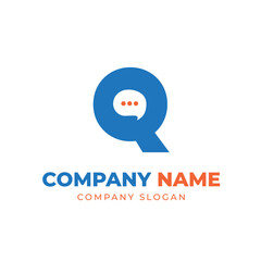Lettre Q Logo Chat Design Moderne Vectoriel
