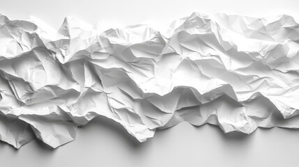 Obraz premium Tekstura tła zmiętego białego papieru Generative AI