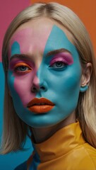 The allure of minimalist pop art in vivid colors.
