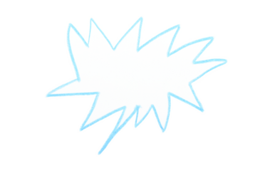 Hand drawn speech bubble colored pencil on transparent background