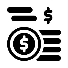 coins glyph icon