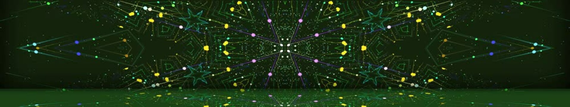 Looping Dark Green Pattern 5K with Particles