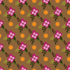 Flower seamless pattern vector illustration