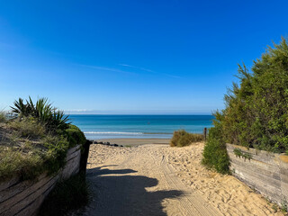 Waves breaking on the Plage des Anneries, Ile de Ré, France