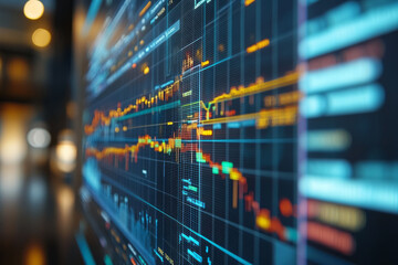 A close-up of a Gantt chart on a computer screen, set against a pastel blue background,