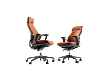 Office Chairs full body isolate on transparency background