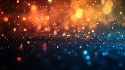 Obraz premium Bokeh Lights in Warm and Cool Tones Generative AI