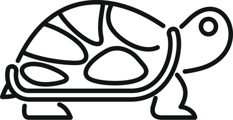 This simple style icon of a turtle walking is perfect for nature and animal designs