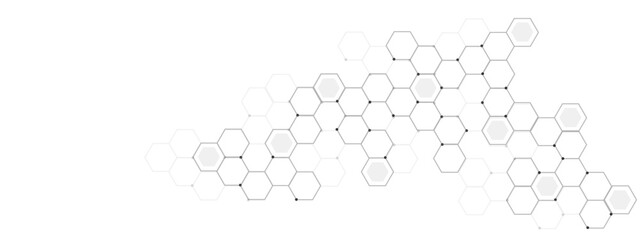 Vector Geometric abstract background with simple hexagonal elements. technology or science design