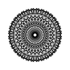 mandala black and white corlor flower style, illustration color booking outline art decorative graphic