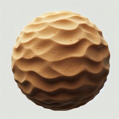 Front View of Beach Sand on Isolated White Background
