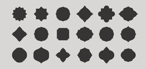 Islamic shapes vector