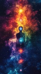 Fototapeta premium Chakra Alignment in the Cosmos.