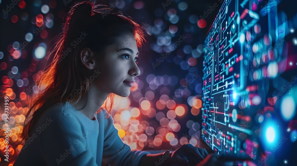 Wall mural ai powered e learning platform with personalized course recommendations and interactive lessons